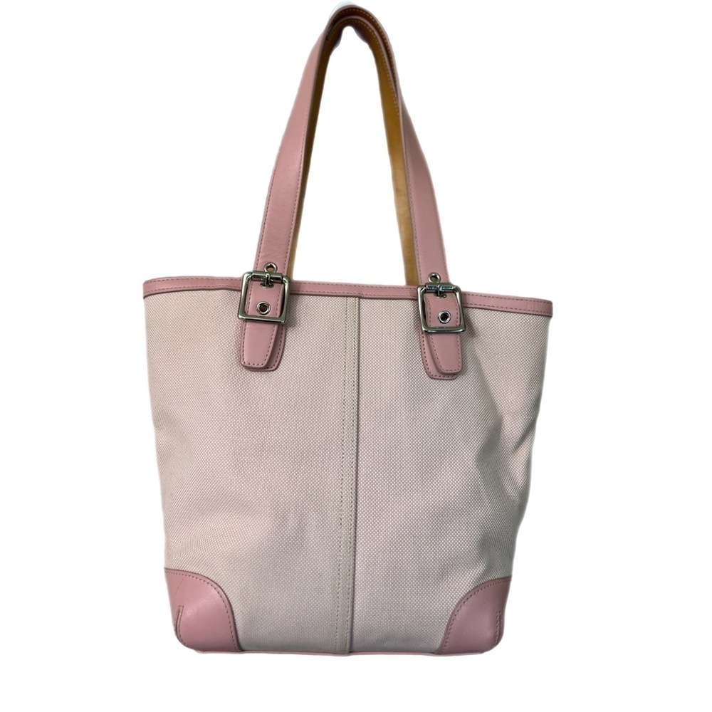 Coach #1841 Elegant Pink and Cream Tote Bag